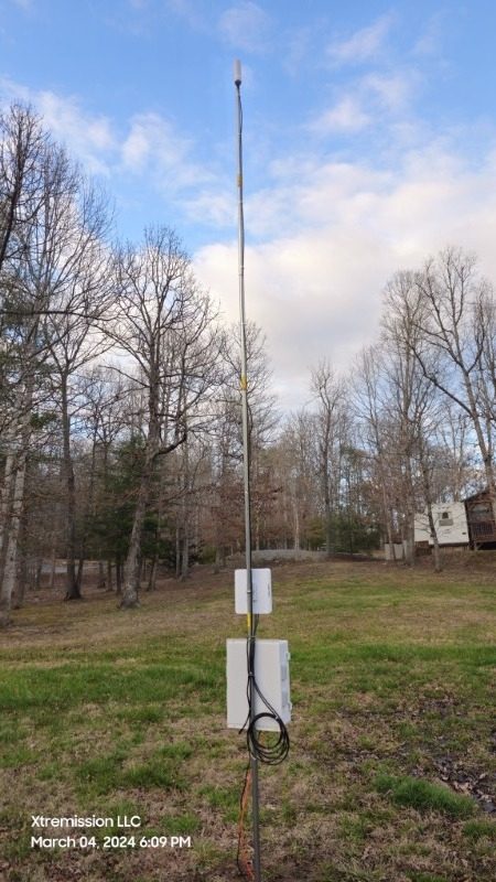 Outdoor access point mounted on a pole